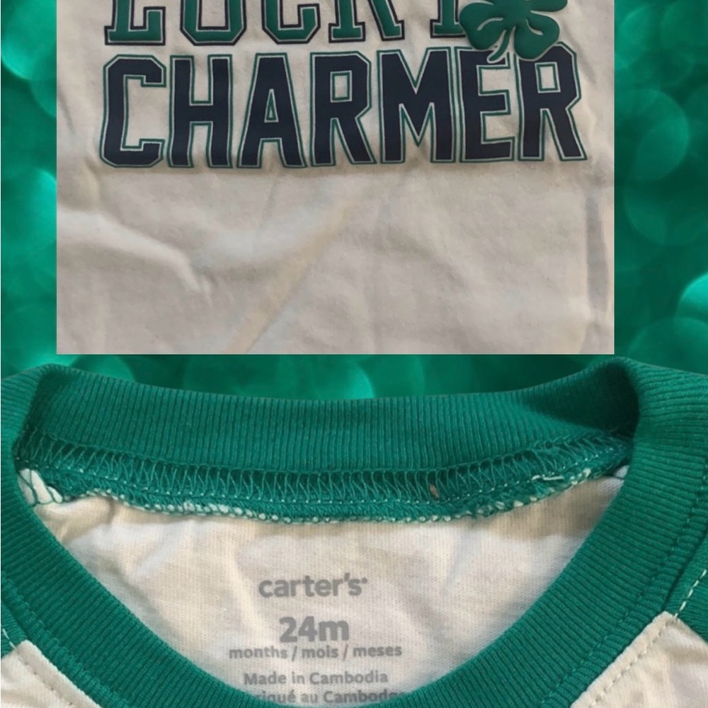 Carter's - 2 Piece Set - Tee & Jogger Pants - Lucky Charmer - 24 months - NWT - Picture 13 of 16